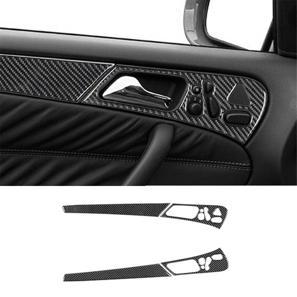 4 x carbon fiber front door handle trim for Mercedes-Benz W203 2005-07 type A