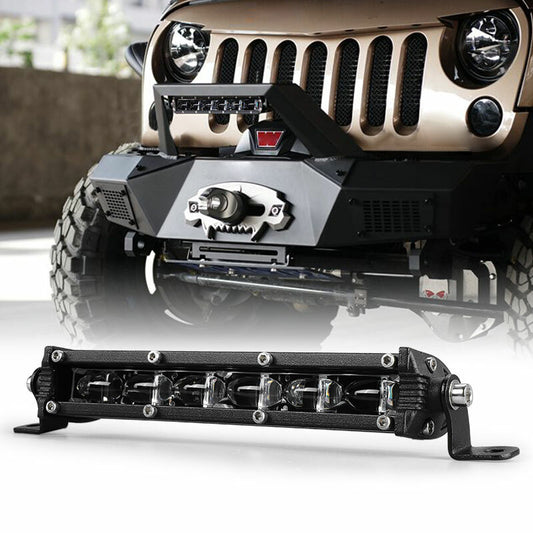 7inch 30W 6D LED Light Bar Single Row Driving Super Slim for UTV UTE ATV Truck