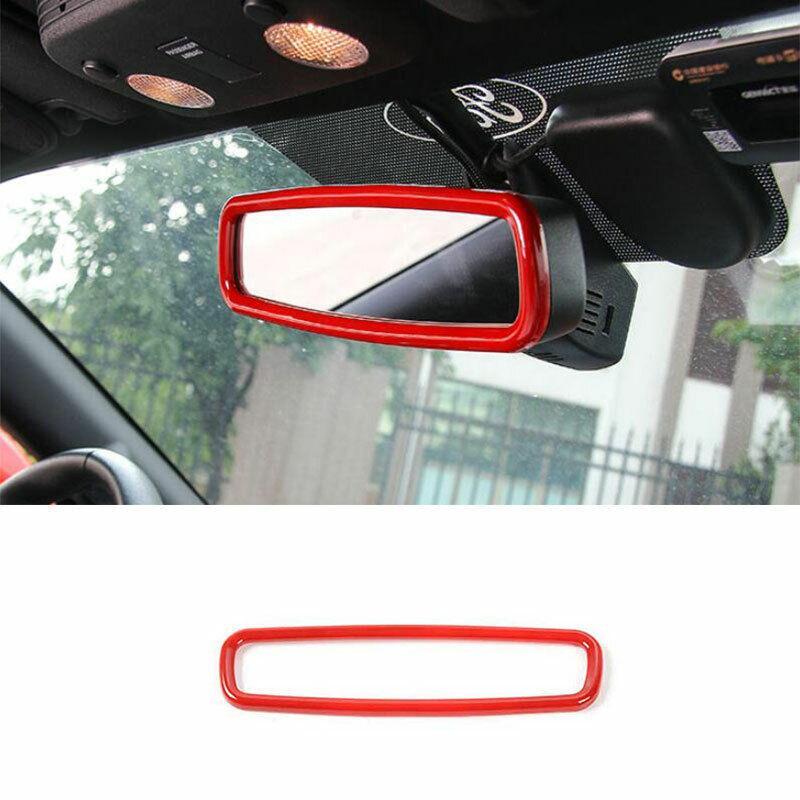 for Ford for Mustang 2015-2022 Paint Red Interior Rearview Mirror Frame Trim 1PCS