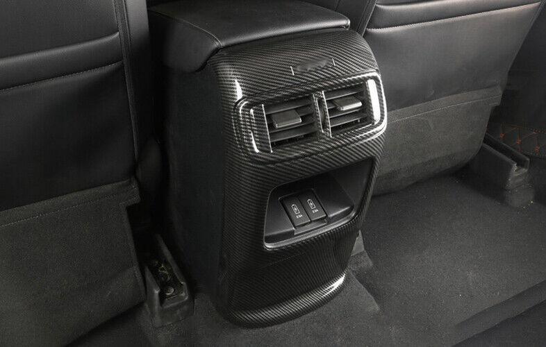 for Honda CRV CR-V 17-2021 DX Rear Air Outlet Anti-Kick Panel Trim Carbon Fiber