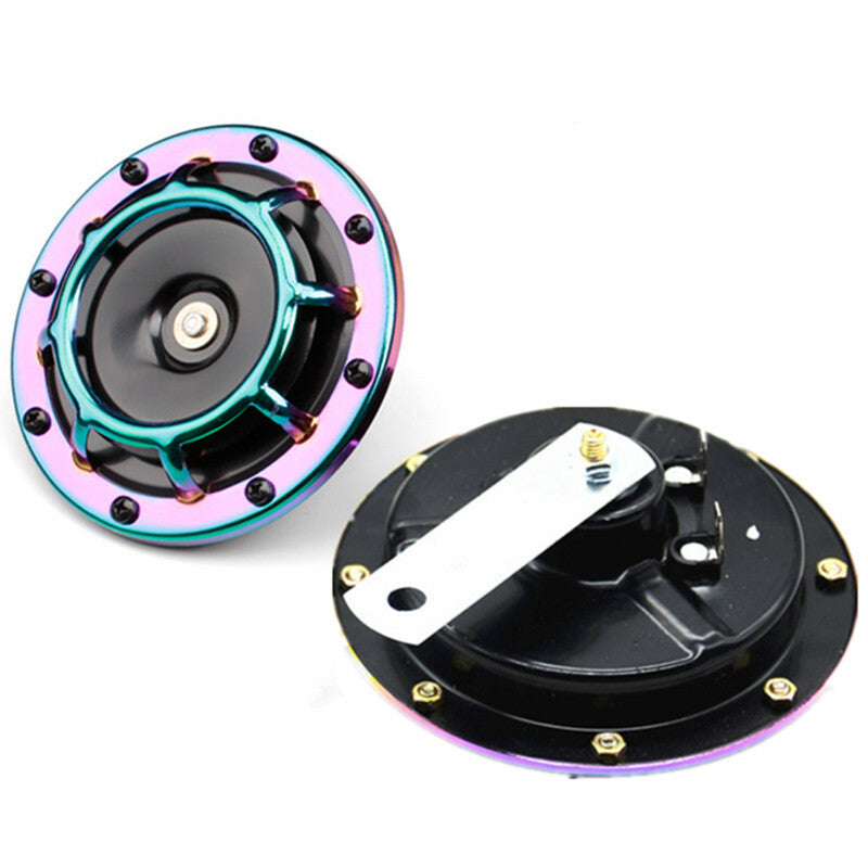 2x 12V 110db Loud Compact Grille Mount Electric Tone Blast Super Tone Basin Horn