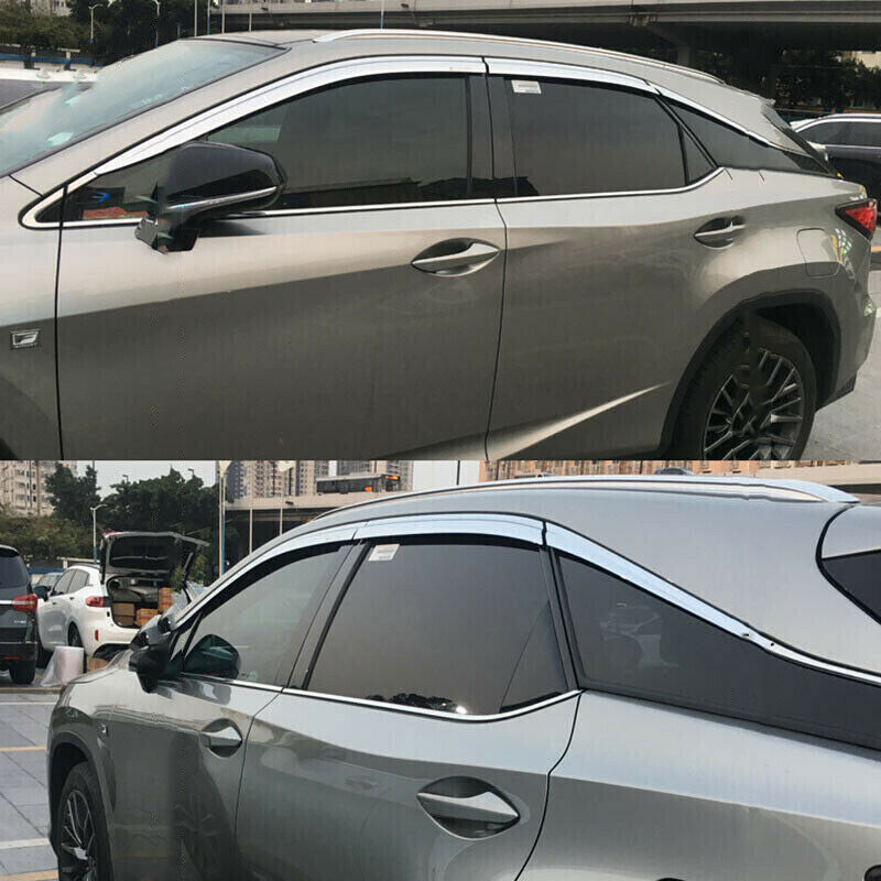 6x for LEXUS RX350 450h 2016-22 Window Visor Sun Rain Guard Vent Deflector Trim