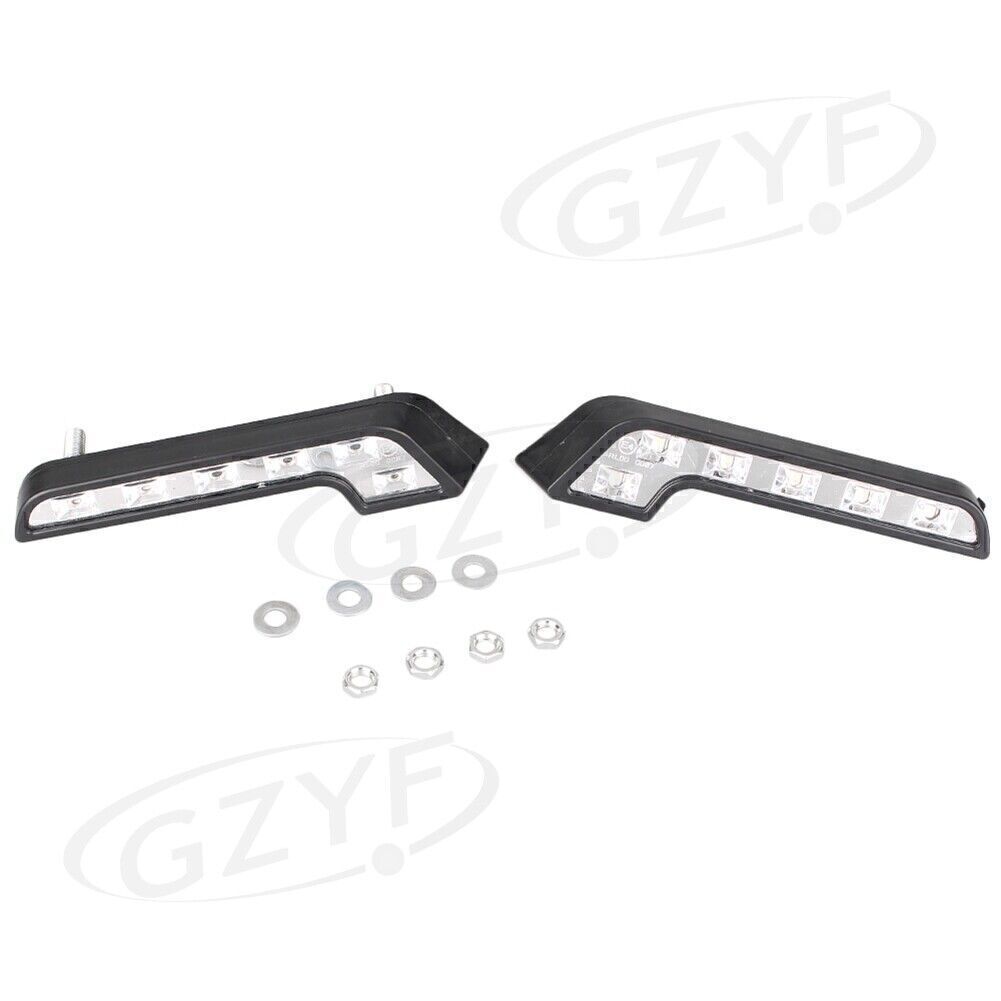 2x 6-LEDs Car Daytime Running Light Super Bright For Universal Euro 7-Tube