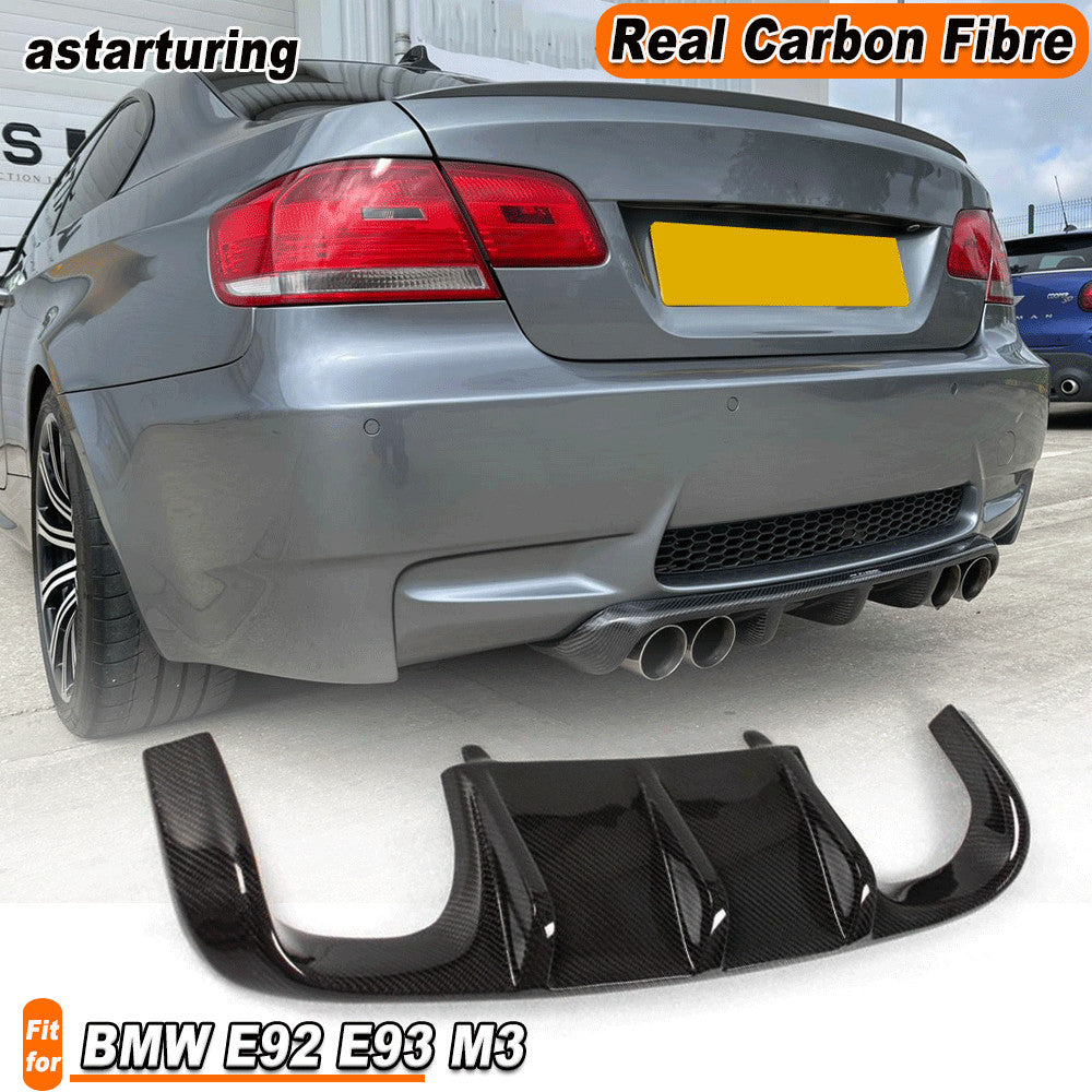 REAL Carbon Rear Diffuser Quad for BMW E92 E93 M3 Bumper Coupe Cabriolet 07-13