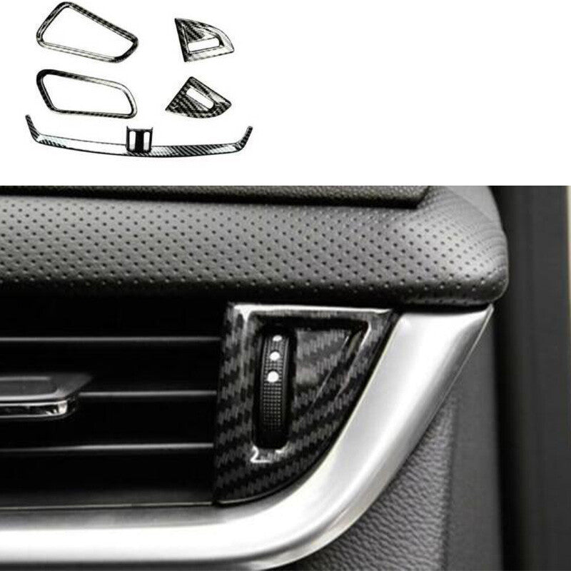 for Cadillac XTS 2013-2019 Carbon Fiber Control Console Air Outlet Cover Trim