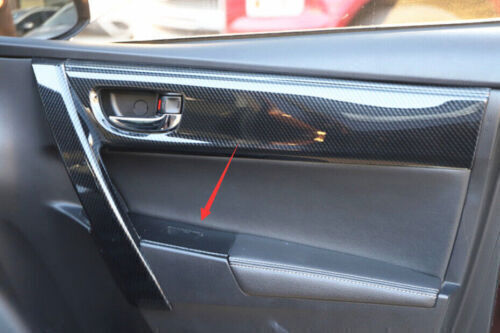 for Toyota for Corolla 14-19 ABS Carbon Fiber Window Lift Lock Switch Panel Trim 4X