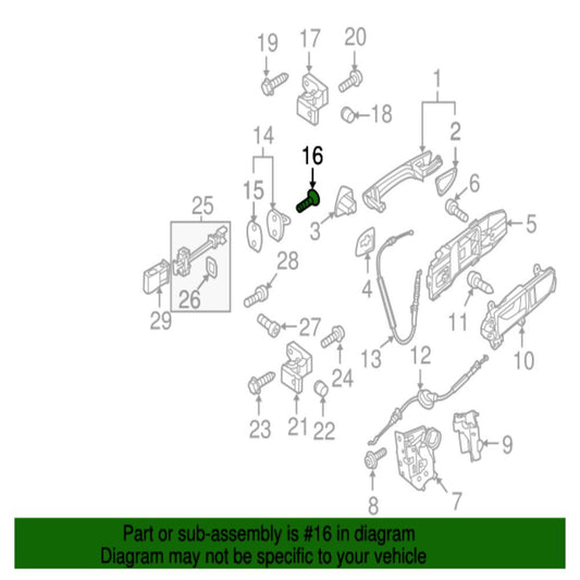 N91017402 Door Striker Screw for VW for Jetta 2011-2023