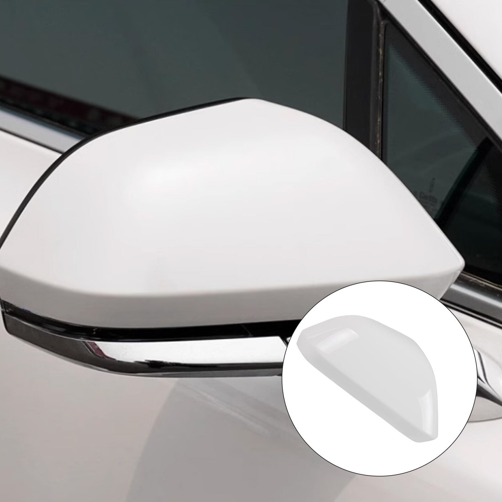 for Lincoln MKZ 2013-2017 White Right Passenger Side Rearview Mirror Cap Cover