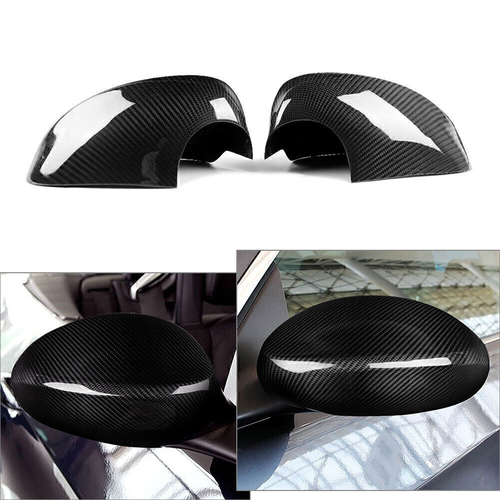 Real Carbon Fiber Add-On Side Mirror Cover Caps for 2007 2008 2009 for BMW E92 E93