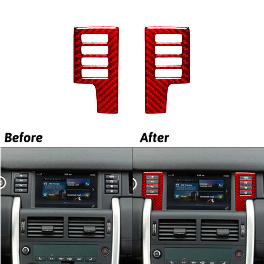 Red Carbon Fiber Screen Control Trim for Land Rover Discovery Sport 2015-2019