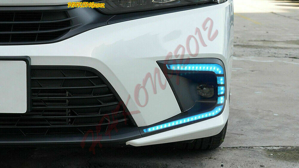 for Honda 11th for Civic 2022-2023 DRL Daytime/Running Lights/Fog Lights 3-Color LED