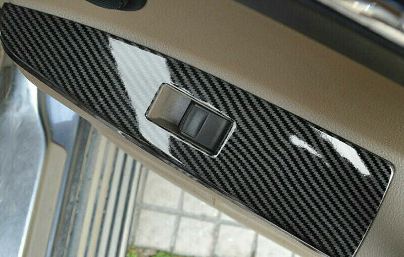 for Toyota Highlander 2008-2013 Carbon Window Lock Lift Switch Button Panel Trim