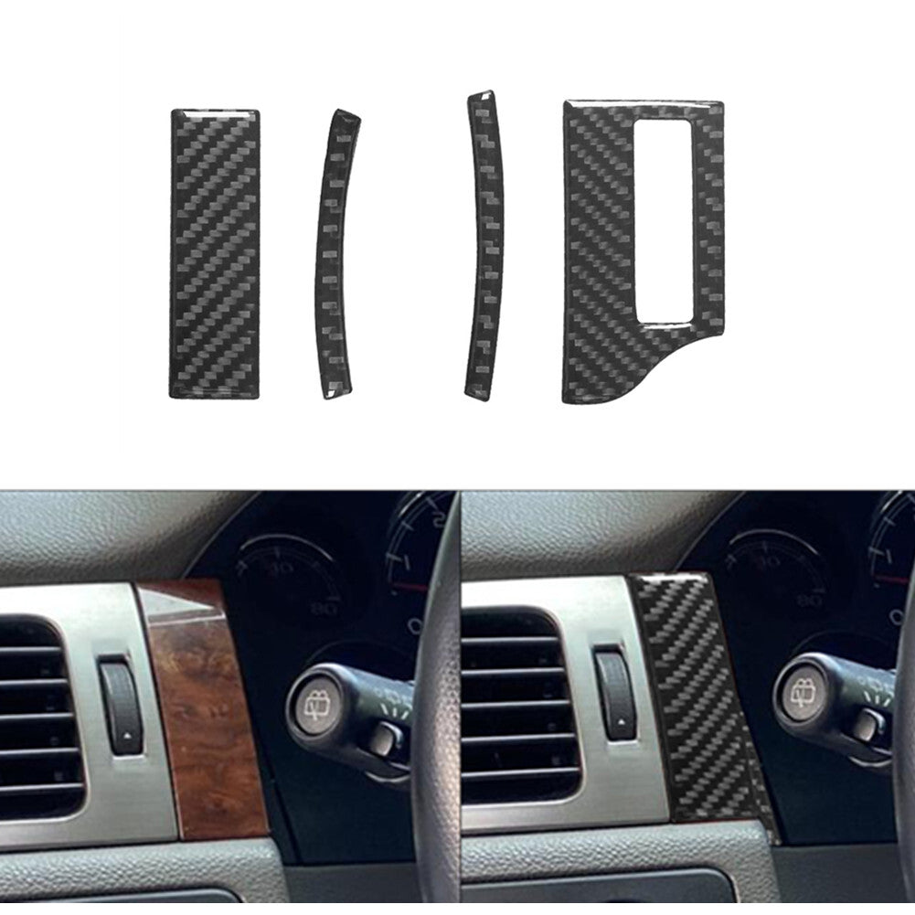 4X Carbon Fiber Speedometer Side Cover Trim For Silverado/tahoe/ for sierra 2007-2014