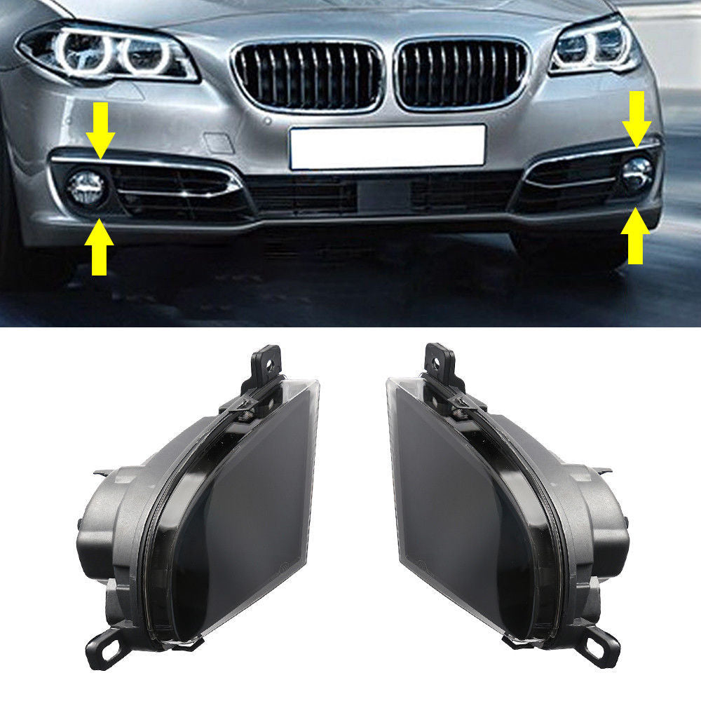 Pair Fog Light Lamp Housing Lens L+R for BMW E60 E61 LCI 550i 535xi 2008-2010