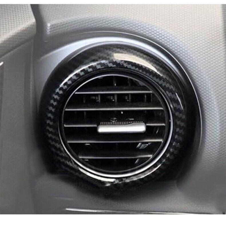 for Hyundai Kona 2018-2022 Carbon Fiber Inner Dashboard Side Air Vent Cover Trim