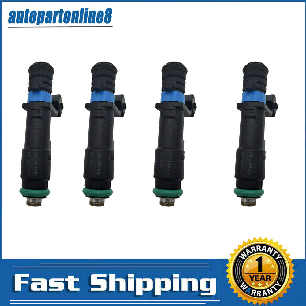 4X Fuel Injector 25186566 for Chevrolet 2018-2020 Beat Spark 2012 Classic 16-17