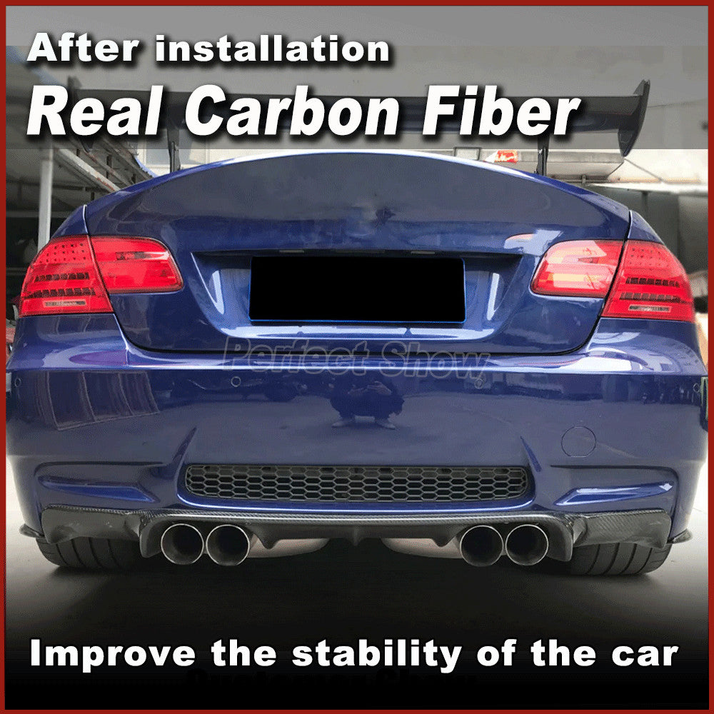 for BMW 3 Series E92 E93 M3 2008-13 REAL CARBON Rear Bumper Diffuser Bar Spoiler