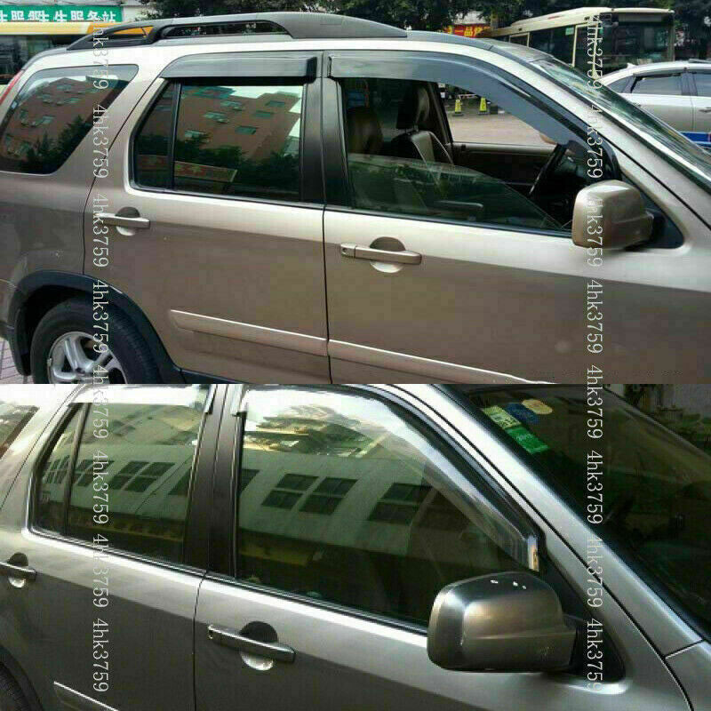 for Honda CRV CR-V 2002-2006 Black Side Window Visor Vent Shade Sun Rain Guard4