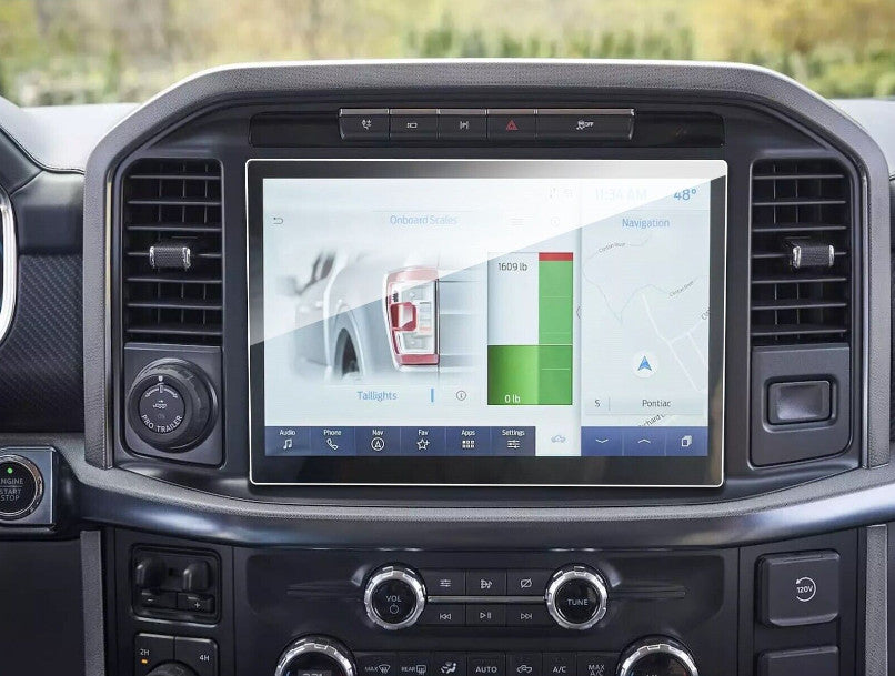 for Ford F-150 2021-2023 GPS Navigation Display Tempered Glass Screen Cover Trim