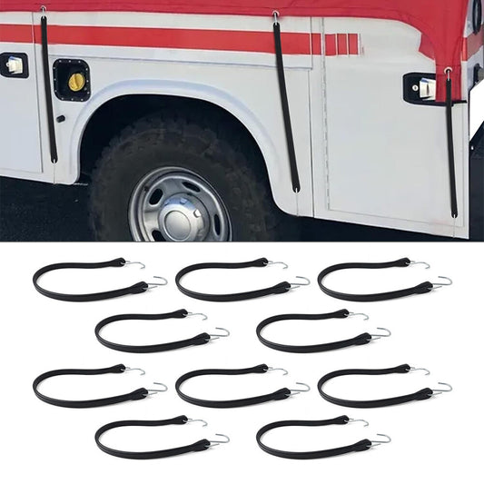 21 Heavy Duty Rubber Tarp Straps Tie Down Bungee Cords With Hook