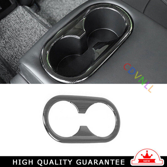Car Rear Water Cup Holder Panel Cover Trim for Kia K5 2021-2022 Black Titanium