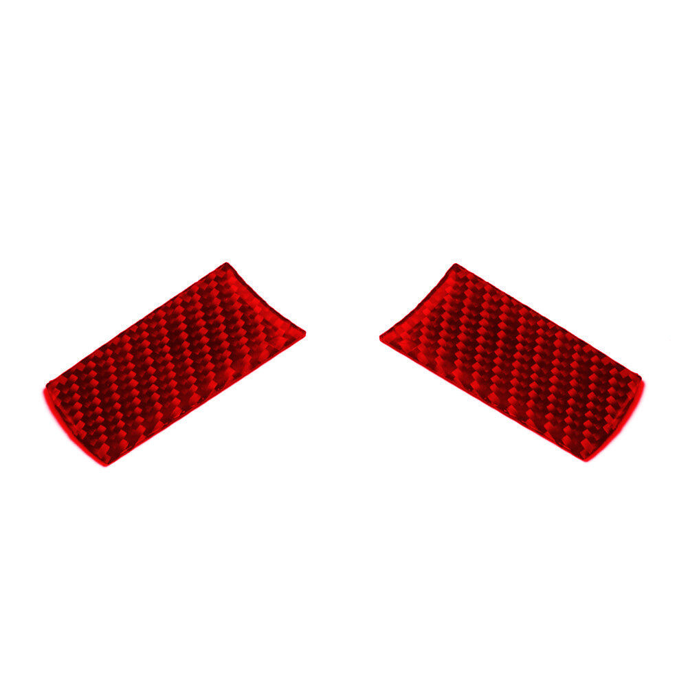 Red Carbon Fiber Steering Wheel Button Cover Trim Type A for Chrysler 300 05-07