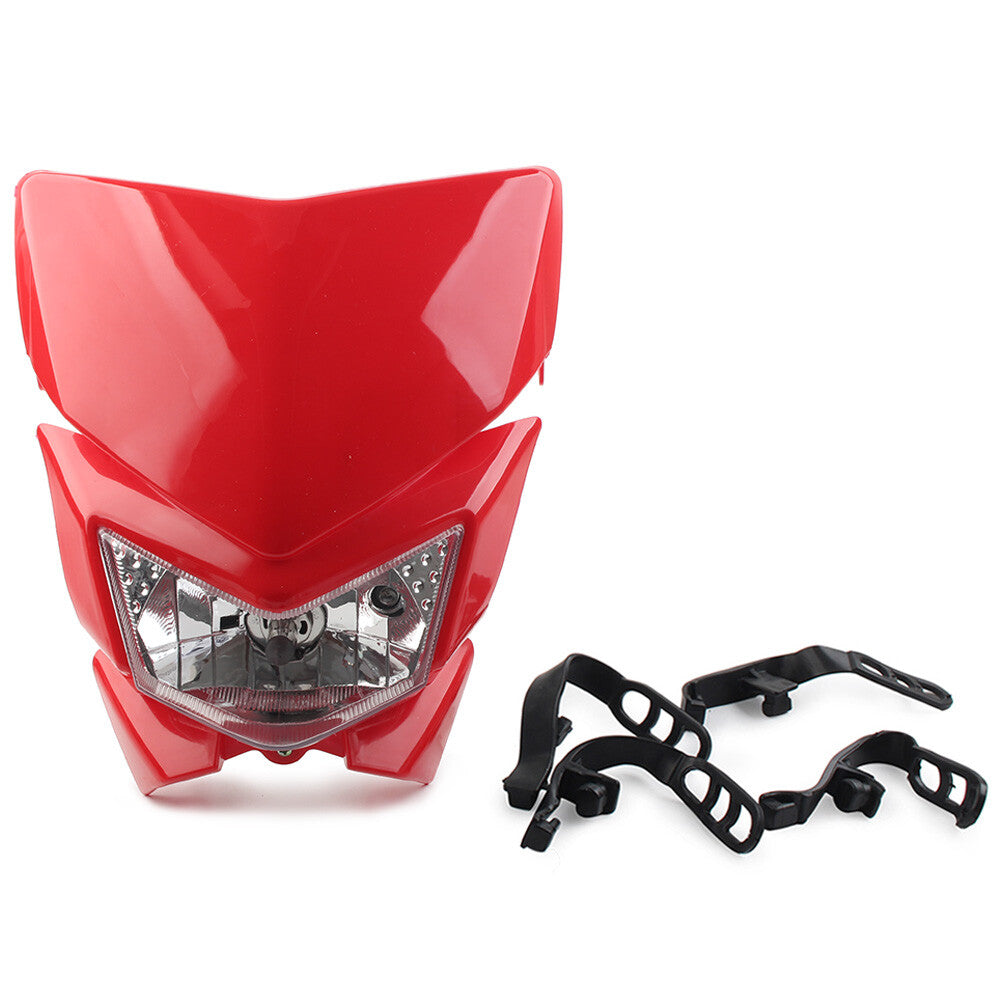 Frontscheinwerfer Verkleidung f¨¹r Mx Enduro Dirt Trail Bike Motor 250ccm Rot