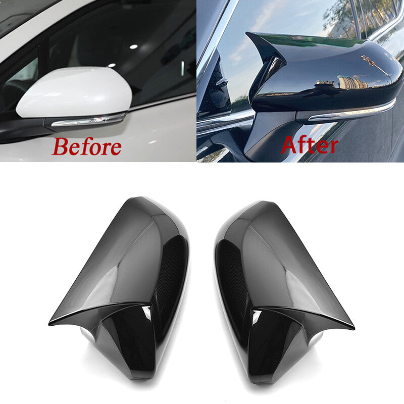 Pair Mirror Cover Side Mirror Protectors Black for Toyota for Camry 2018-2021