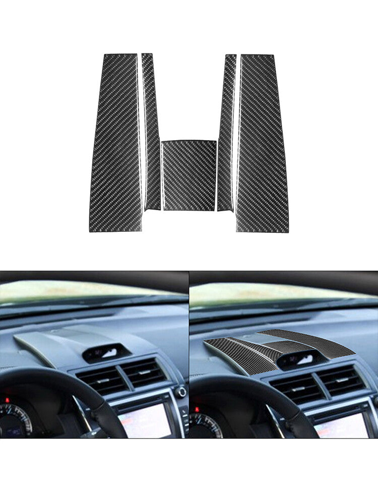 5Pcs Interior Carbon Fiber Center Control Dash Panel Trim Cover for Toyota for Camry
