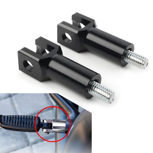 for Harley 2000-2018 2001 2002 Silver Rear Footrest Pegs Support Mount Bracket