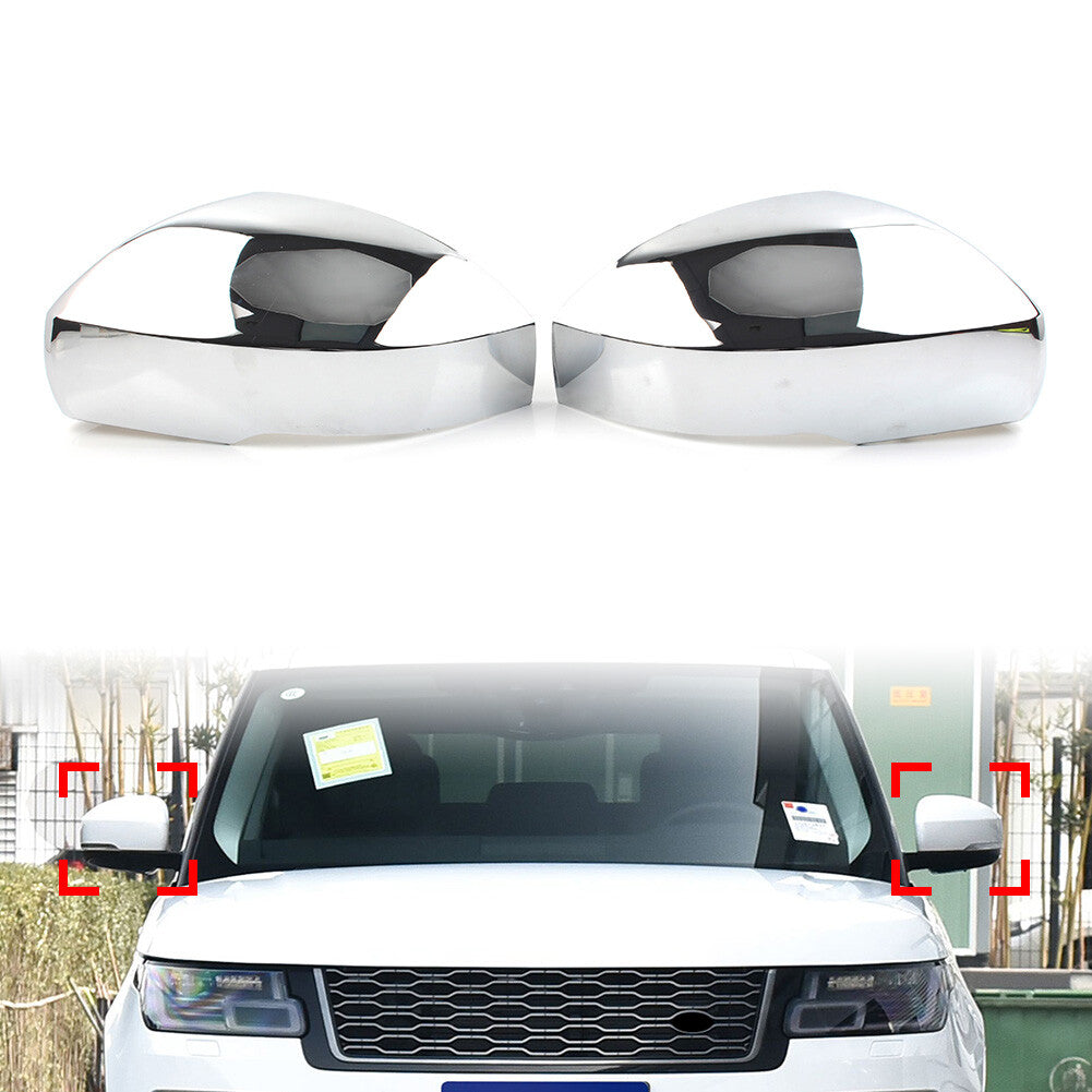Pair Chrome Mirror Cover Cap for Land Rover LR4 LR5 for Range Rover L405 Sport Vogue