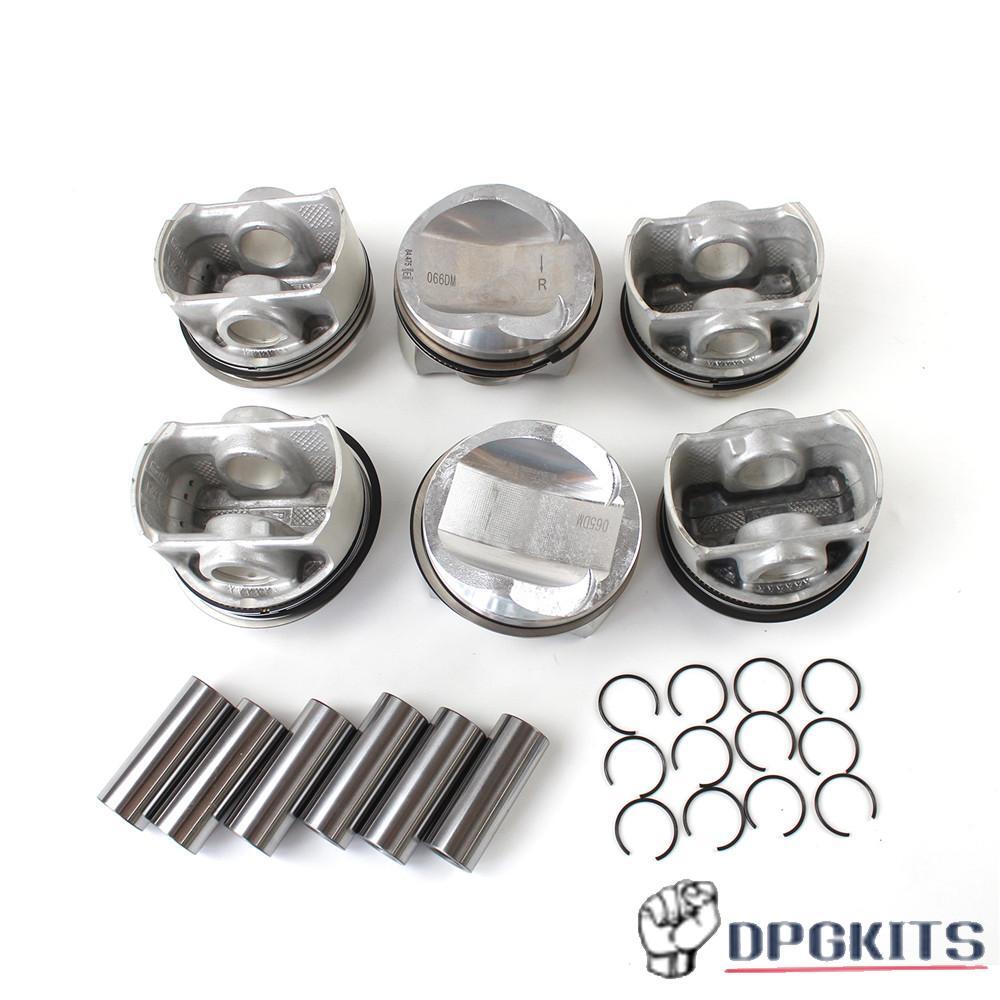 6Pcs Pistons Rings Set ¦µ 84.51mm ¦µ 22mm for Audi A5 for VW Touareg 06E107065DM