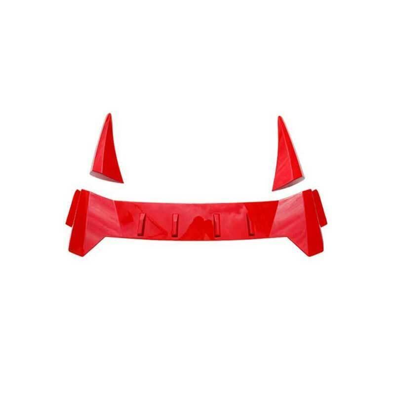 for Ford for Mustang 2015-2022 Fighting Paint Red Roof Boot Spoiler Wing Flap 3PCS