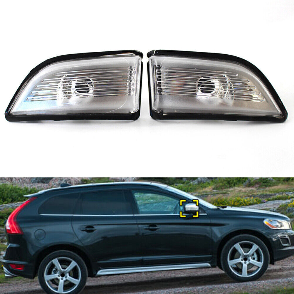 2x Car Left Right Side Wing Mirror Indicator Light for Volvo XC60 2009-2013