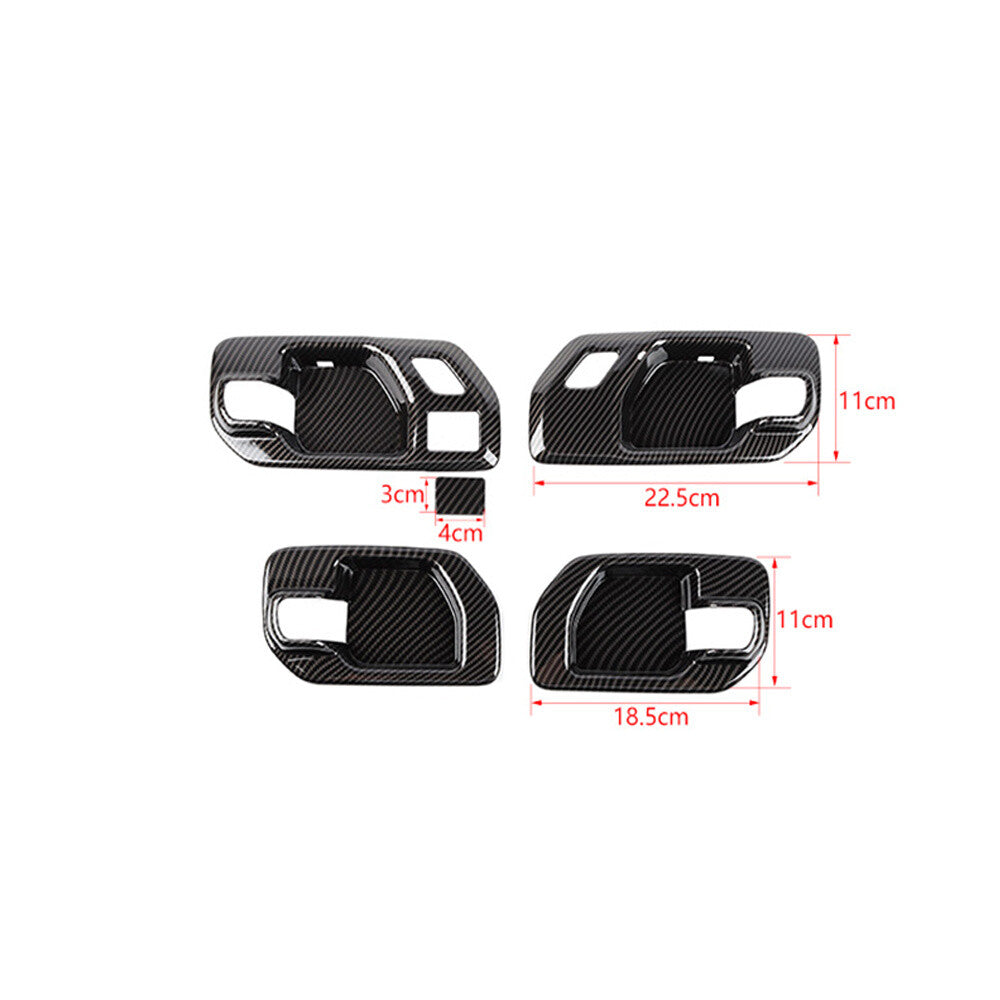 Carbon Fiber ABS Door Handle Bowl Cover for Chevy Silverado / for GMC for SIERRA 1500 19+