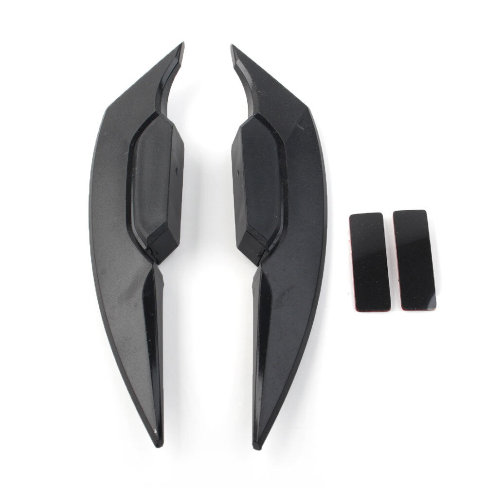 Pair Black Motorcycle Fairing Winglets Side Spoiler Deflector Air Wing Kit