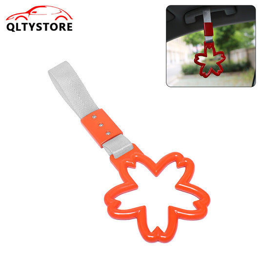 Orange Car Warning Handle Strap Subway Bus Cherry Blossom Tsurikawa Ring JDM