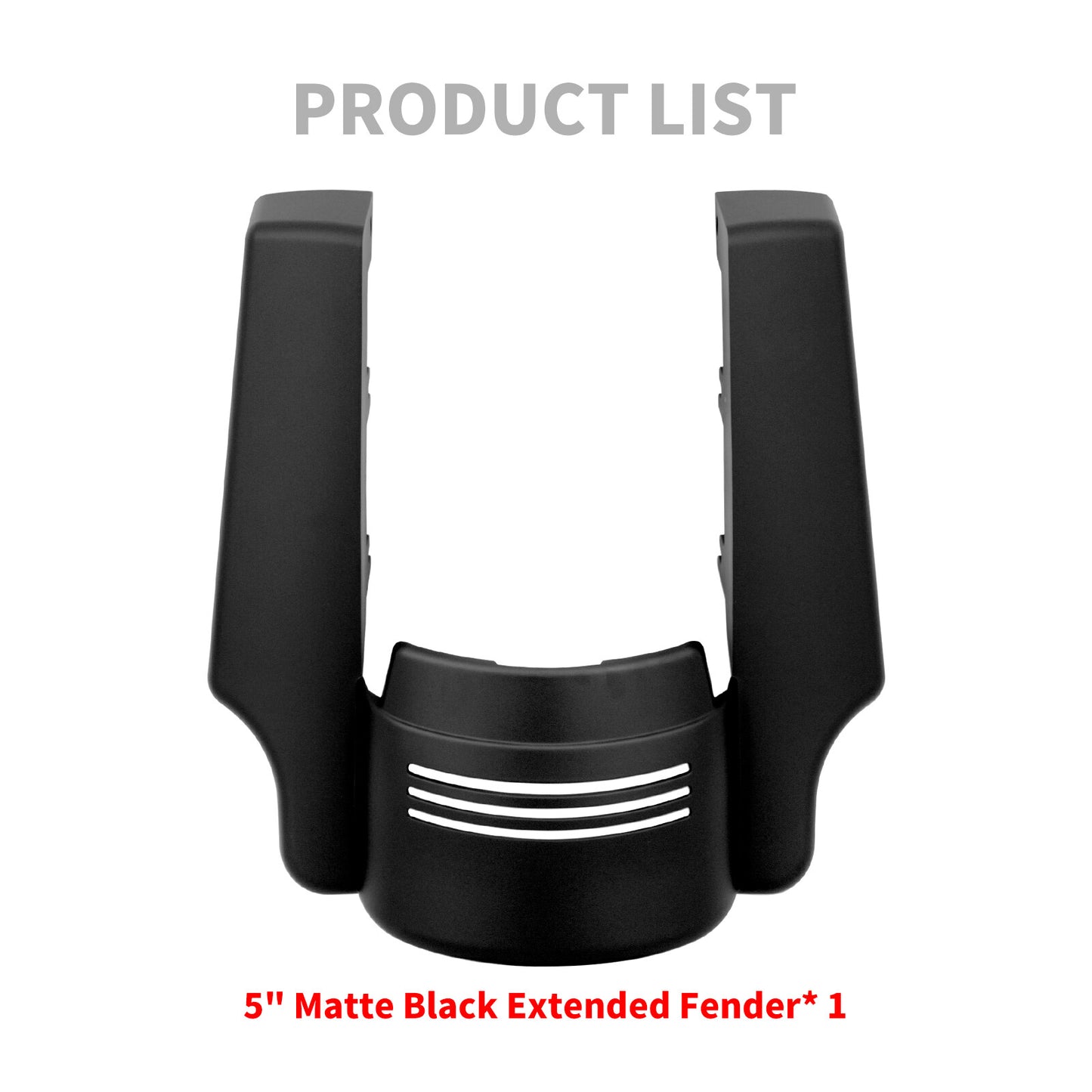5 Matte Black Rear Fender Extension Filler Fit for Harley Touring FLH 2014-2023