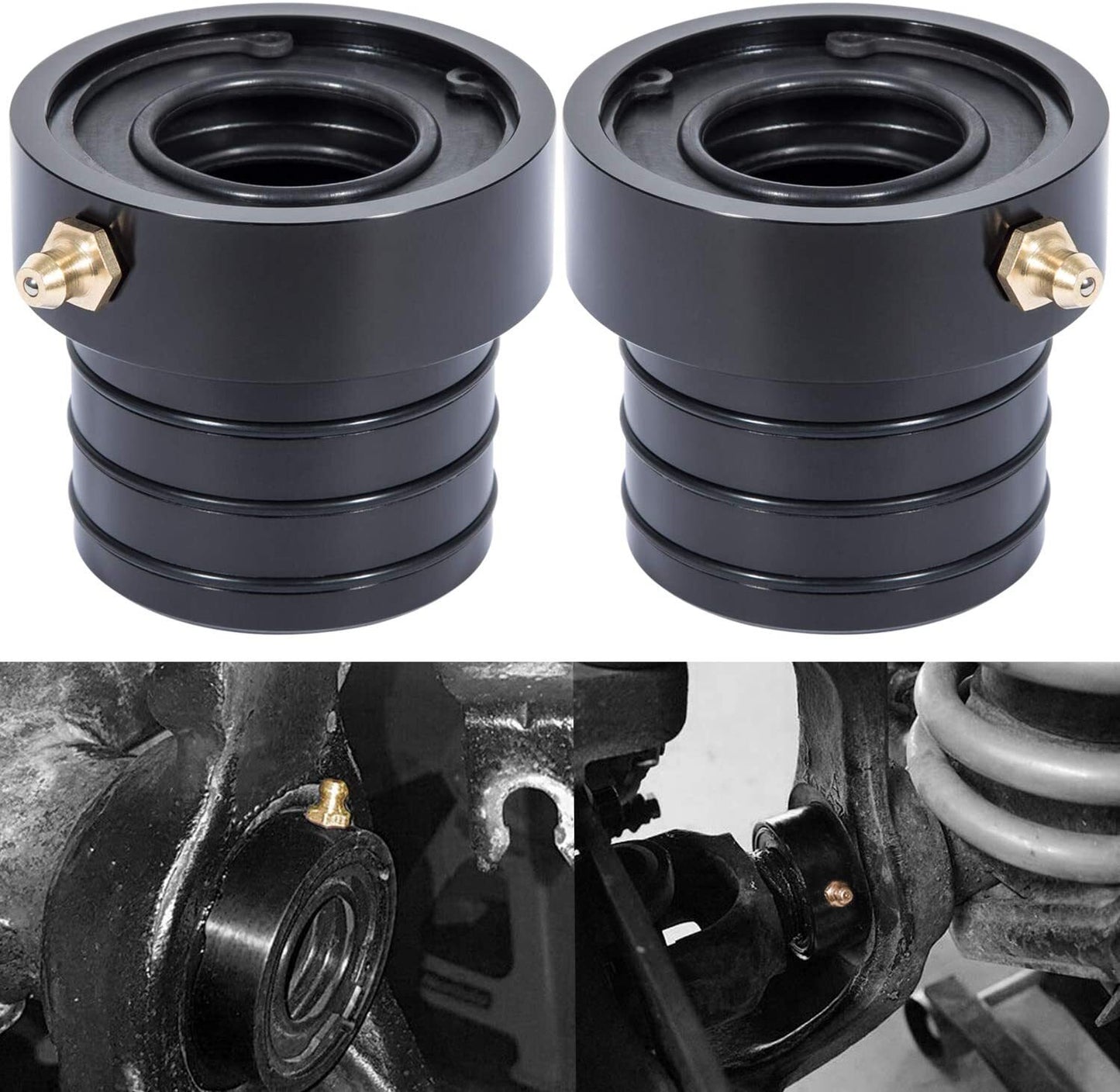 2-piece front axle tube seal set suitable for Jeep Cherokee for Wrangler JK TJ XJ YJ Dana 30/44