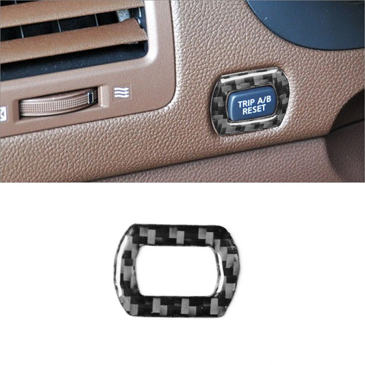 Carbon Fiber Trip A/B Reset Button Cover Trim for Infiniti FX 2009-13/QX70 14-16