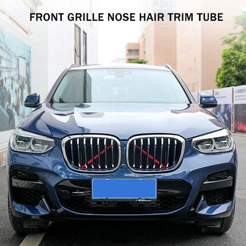 2x for 2020-2023 for BMW 3 Series G20 Red Car Front V Brace Grill Trims Strips Cover