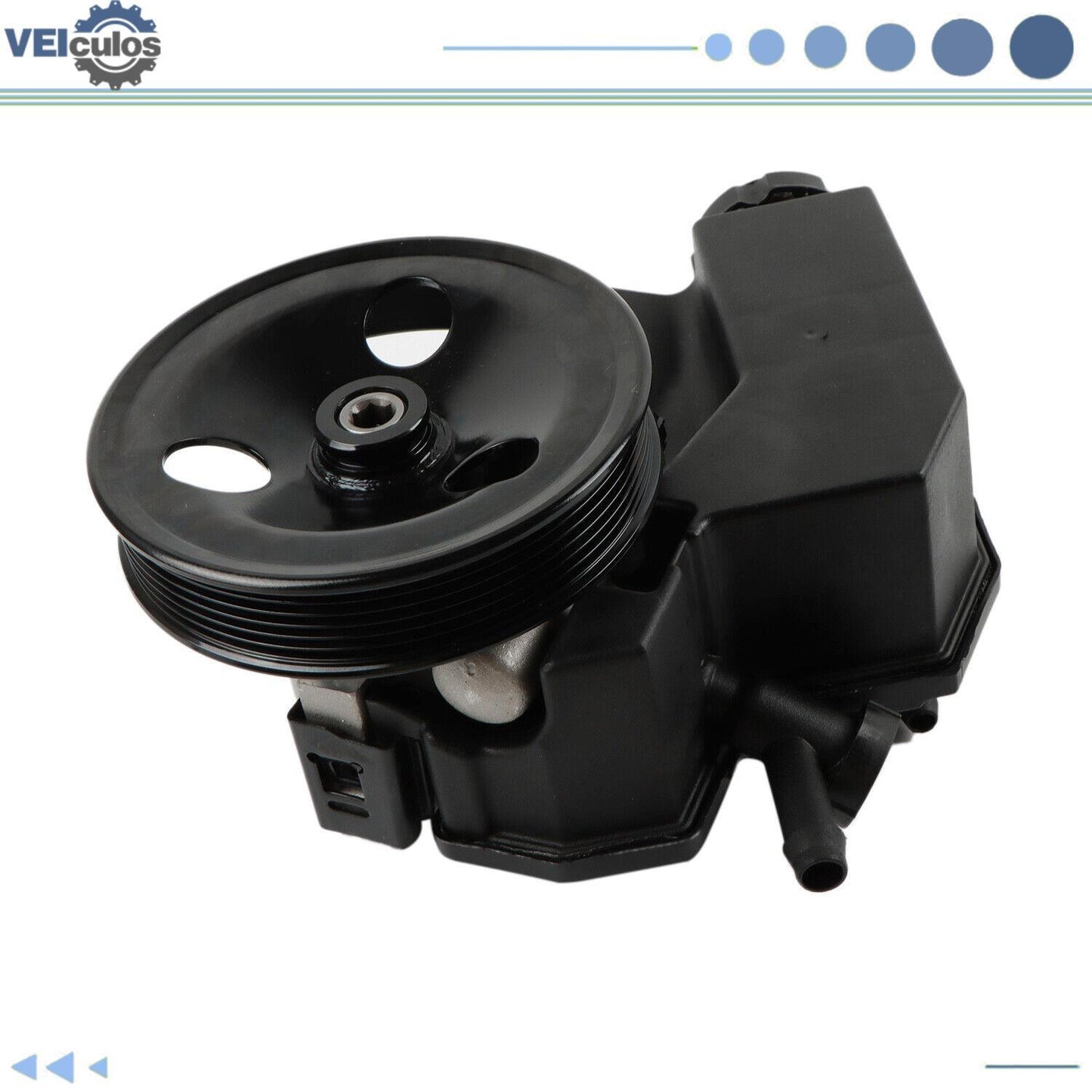 Power Steering Pump w/ Pulley  Reservoir for Dodge for Ram 1500 2004-2006 V10 8.3L