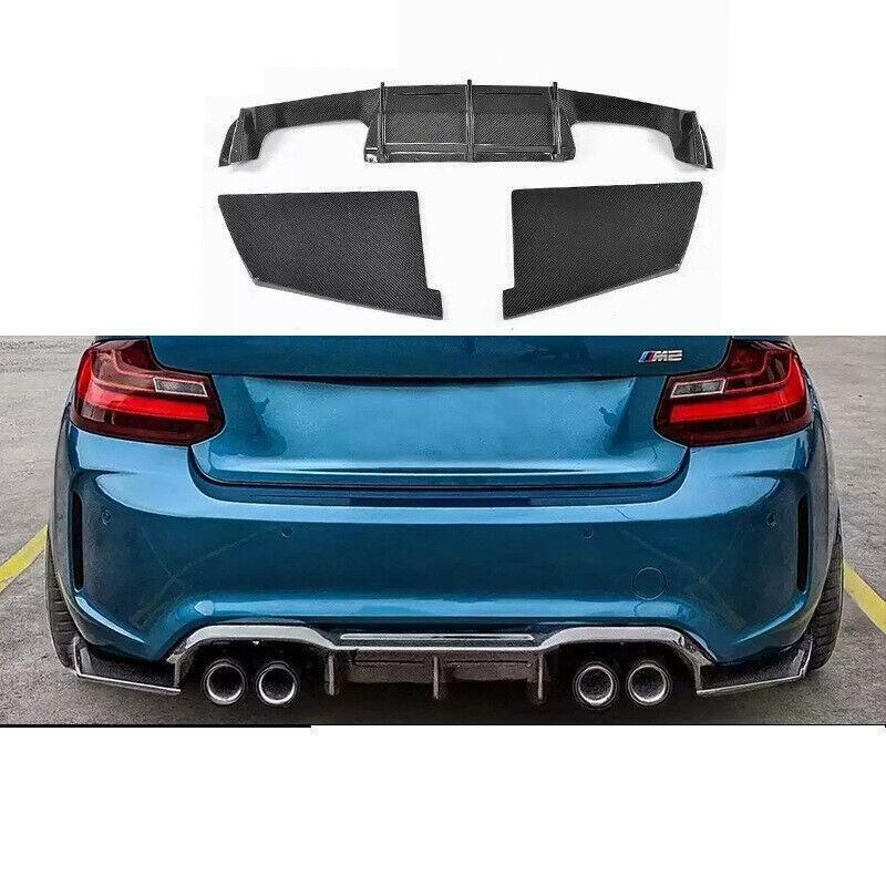 Carbon fiber rear bumper diffuser lip for BMW F87 M2 Coupe 2016-2020 replacement parts.