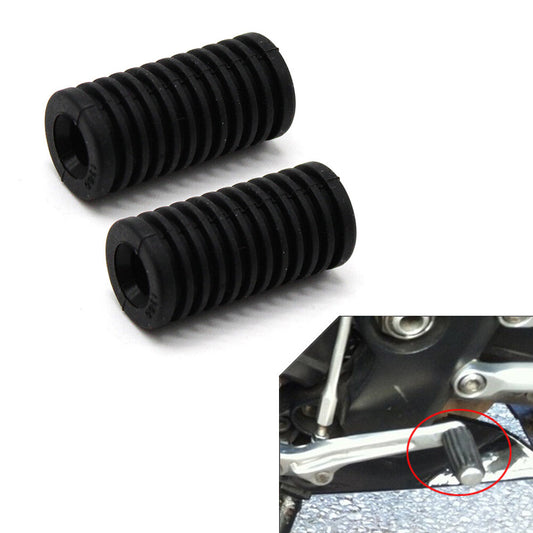 2x Gear Shifter Lever Shift Pedal Kick Foot Pegs Cover Pad Rubber Motorcycle