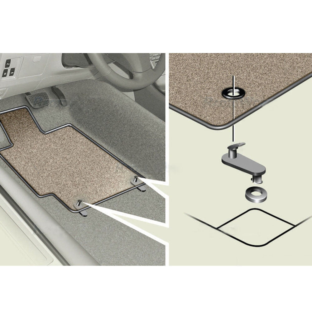 Car Floor Mat Carpet Fixed Clips Holder Hooks for Toyota Pack of 4
