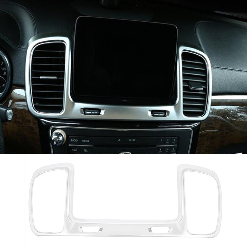 Silver ABS Central Console Air Outlet Vent Panel Trim for Benz GLE GLS 2016-2019