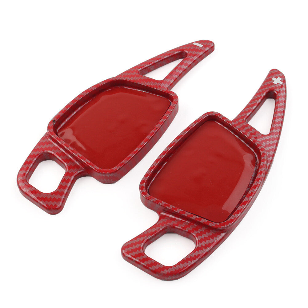 Steering Wheel Paddle Shifter Extension for Audi A3 A4 S4 A5 S5 A6 A7 Carbon Red
