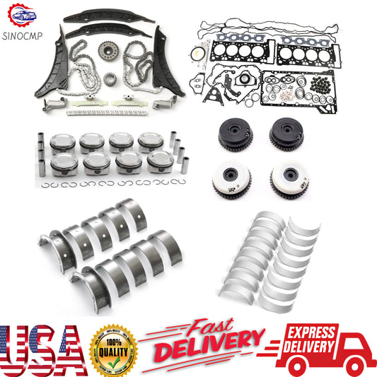 Timing Chain Kit Engine Rebuild Kit w/ Camshaft Adjuster for BMW S63 N63 4.4L