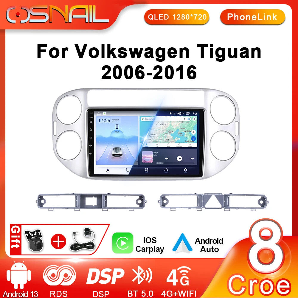 for Volkswagen for Tiguan 1 NF 2006-2016 Android Auto CarPlay Car Radio GPS Player