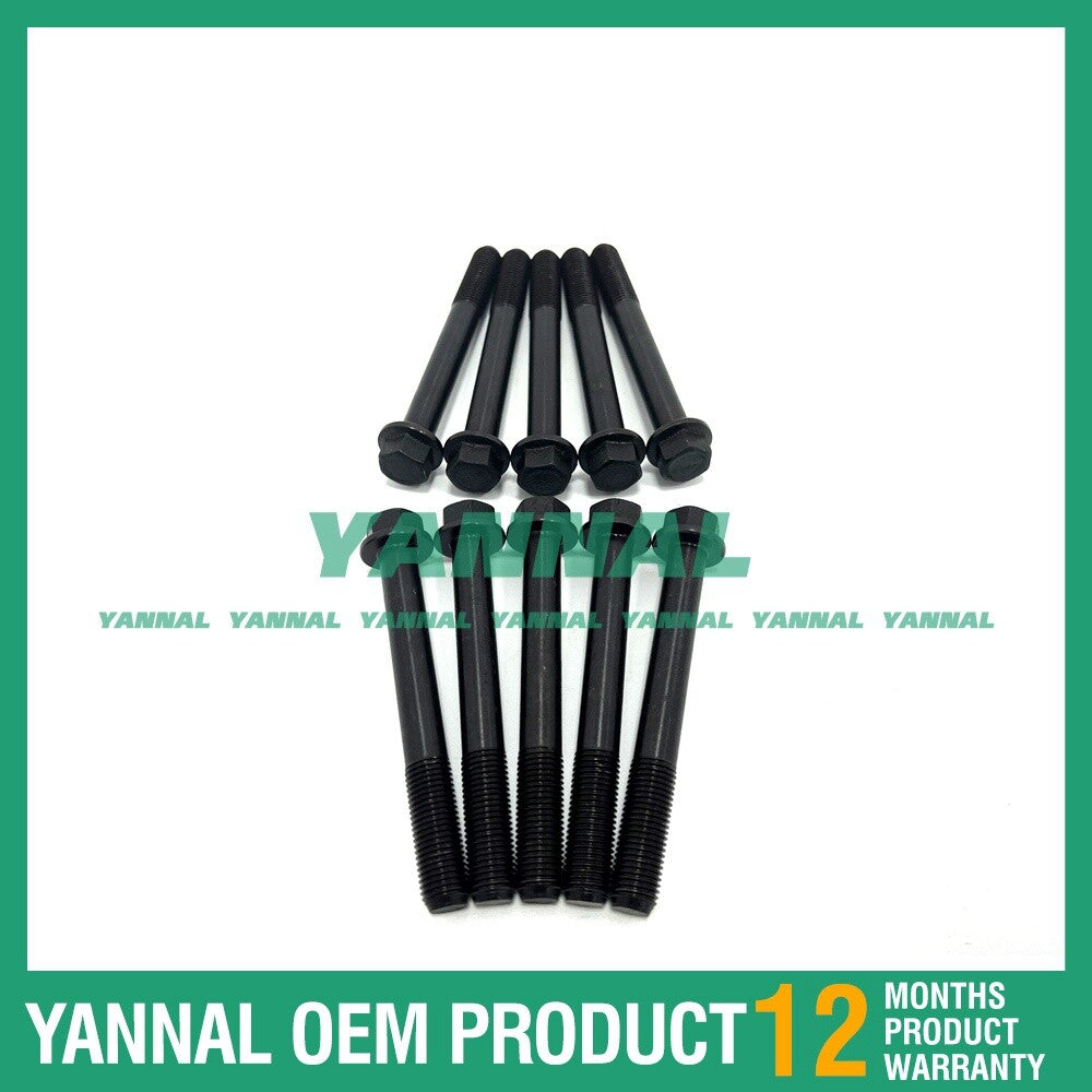 10 new 3KC1 Cylinder Head Bolt Sets for Isuzu MB 148 Excavators